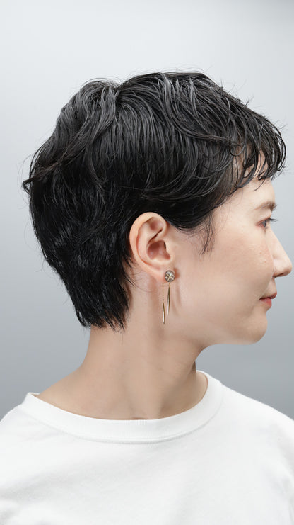Icicle Earrings - Double Line Grid