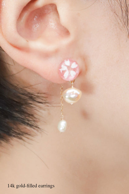 Little Spring Earrings - Tiny Sakura (Pink)