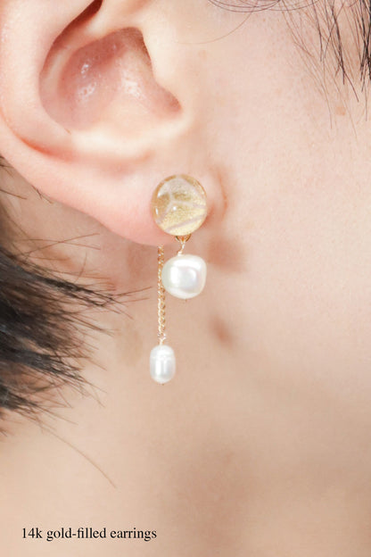 Little Spring Earrings - Hemp Leaf (Gold)