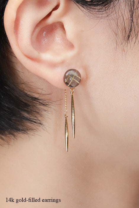 Icicle Earrings - Double Line Grid
