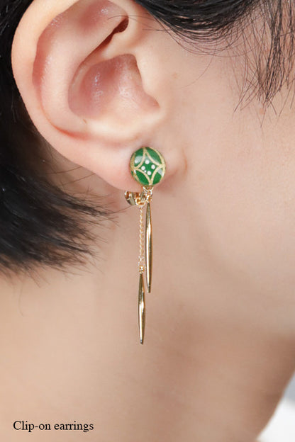 Icicle Earrings - Shippo (Green)